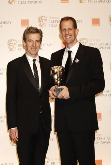 Peter Capaldi next to winner of Animated Film award, Pete Docter (BAFTA/Richard Kendal).