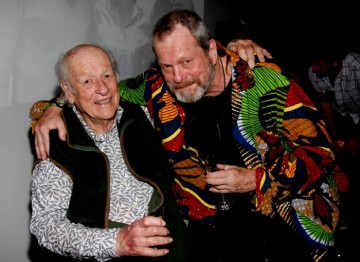 Ray Harryhausen and Terry Gilliam after the event (BAFTA/Brian J Ritchie).