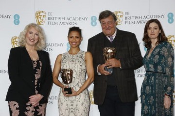 Anne Morrison, Gugu Mbatha Raw, Stephen Fry and Amanda Berry at the nominations press conference for the EE British Academy Film Awards 2016.