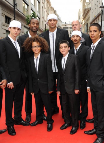 Dance group Diversity arrive on the red carpet ready to perform live at tonight's ceremony (BAFTA/Richard Kendal).