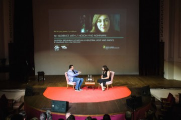 Lynwen Brennan in conversation with Celyn Jones at the Reardon Smith Theatre, Cardiff, 17th July 2018