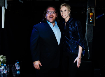 Nick Frost and Jane Lynch at the 2010 BAFTA Television Awards.