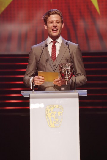 James Norton presents the BAFTA for Drama at the British Academy Children's Awards in 2014