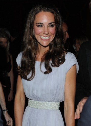 Kate Middleton wears a lilac Alexander McQueen gown