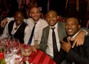 Ashley Waters and the rest of the Top Boy table at the After Party.