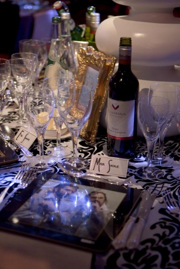 Grosvenor House table setting for the EE British Academy Film Awards in 2014
