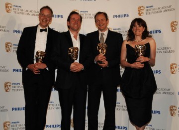 The Armstrong and Miller team receive the Comedy Programme BAFTA (BAFTA/Richard Kendal).