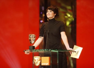 Bond girl and St Trinian's star Gemma Arterton appeared on stage to present the Sound Category (BAFTA / Marc Hoberman).