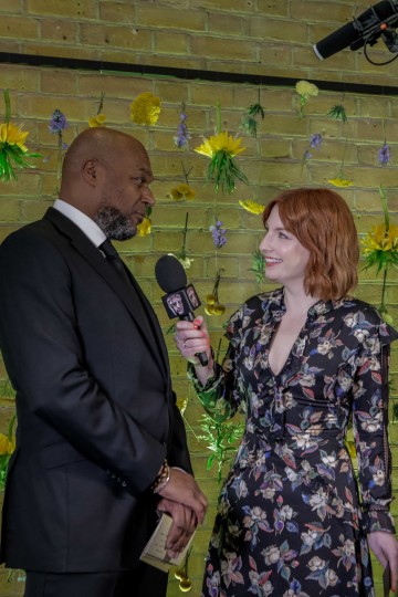 Colin Salmon is interviewed by Alice Levine before the ceremony