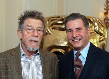 John Hurt with Jeremy Hackett, the founder and chairman of Hackett London, official Menswear Stylist for the 2012 BAFTA Film Awards.