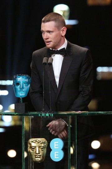 2015's EE Rising Star, Jack O'Connell, presents this year's award at the EE British Academy Film Awards