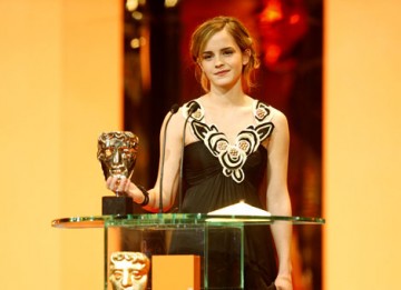 Emma Watson took a break from filming the latest Harry Potter adventure to present the BAFTA for Special Visual Effects (BAFTA / Marc Hoberman).