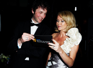 Chris Addison and Amanda Holden at the 2010 BAFTA Television Awards.
