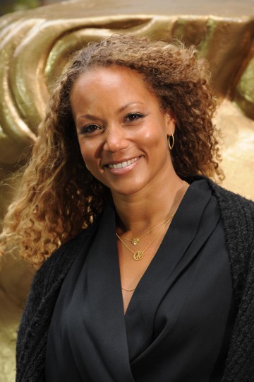 Angela Griffin strikes a pose outside The Brewery in London