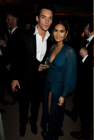 Jonathan Rhys Meyers and guest at the Official Soho House and Grey Goose party for the Orange British Academy Film Awards.