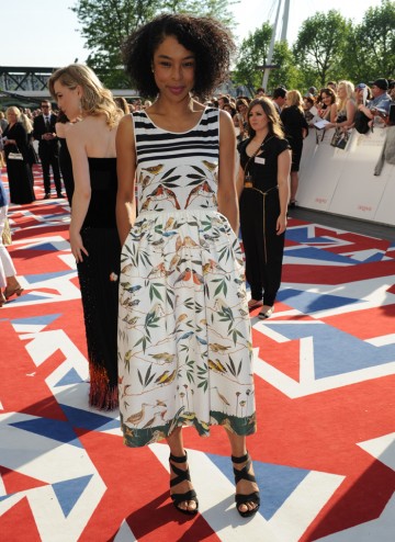The Slap and Sinbad star will present the BAFTA for Leading Actor. She wears a delightful summer dress by Mother of Pearl.