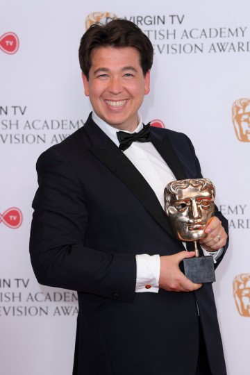 Michael McIntyre beams after winning the award for Entertainment Performance