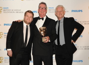 This award was presented by James Corden and Richard Curtis to producer Peter Bennett-Jones, founder of Tiger Aspect and the man behind countless British comedies including The Vicar of Dibley and Mr Bean. (Pic: BAFTA/Richard Kendal)