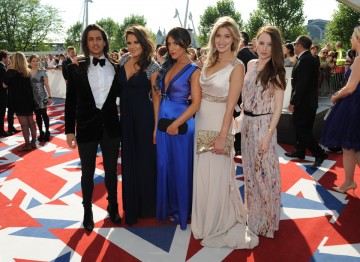 Ollie, Binky (wearing Dynasty), Gabriella, Cheska (wearing Anoushka G at House of Fraser) and Rosie (wearing ALC) from Made in Chelsea, nominated for the Reality and Constructed Factual award.