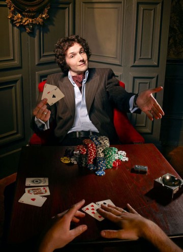 Chris Addison poses for the Television Awards comedy photoshoot in 2010.