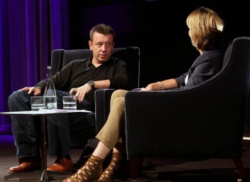 BAFTA winning screentwriting Peter Morgan talks with Television and Radio Presenter Francine Stock. (Photography: Jay Brooks)
