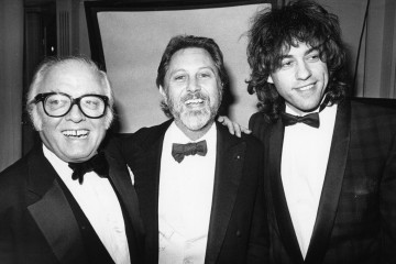 Lord Richard Attenborough, David Puttnam & Bob Geldof at the British Academy Film & Television Awards in 1987.
