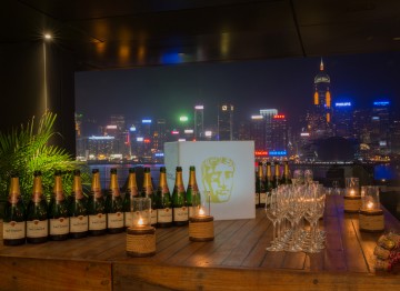 Champagne Taittinger on display at the Peninsula Hong Kong. 