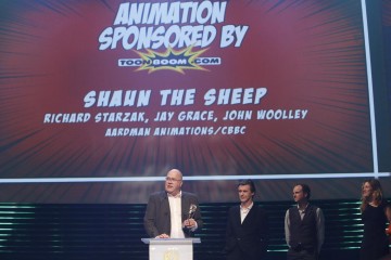 Shaun the Sheep collects the BAFTA for Animation sponsored by Toon Boom at the British Academy Children's Awards in 2014