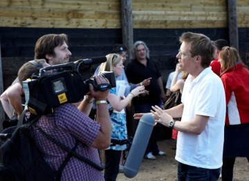 July 17: Simon Mayo backstage after interviewing Paul Greengrass(Picture: Jonathan Birch)
