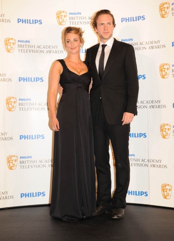 Miranda Raison and Rafe Spall present the International BAFTA (BAFTA/Richard Kendal).