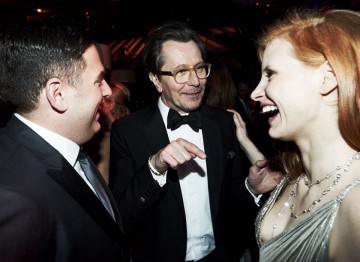 Gary Oldman, Jonah Hill and Jessica Chastain at the 2012 Film Awards