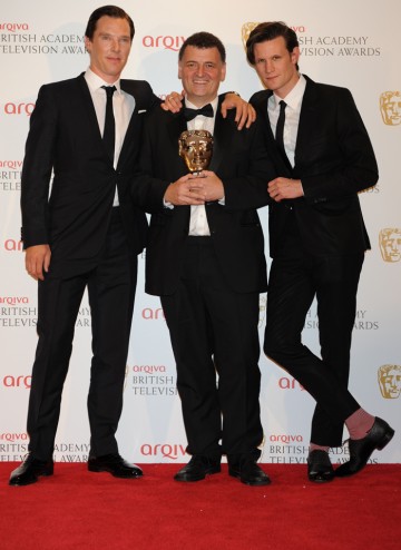 The 2012 Special Award went to Steven Moffat for his outstanding work on shows including Doctor Who and Sherlock. He's pictured here with the 11th actor to play Doctor Who, Matt Smith and Sherlock star Benedict Cumberbatch.