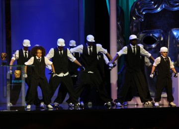 Winners of last year's Britain's Got Talent, Diversity wowed the audience with their energetic routine. (BAFTA/Steve Butler)