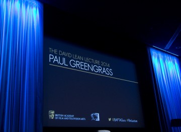 The stage before Paul Greengrass' David Lean Lecture. 