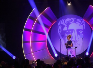 The star of Channel 4 documentary, Katie: My Beautiful Face presents the Break-Through Talent Award in recognition of talent displayed in any part of the behind-the-camera production process. (Pic: BAFTA/Jamie Simonds)