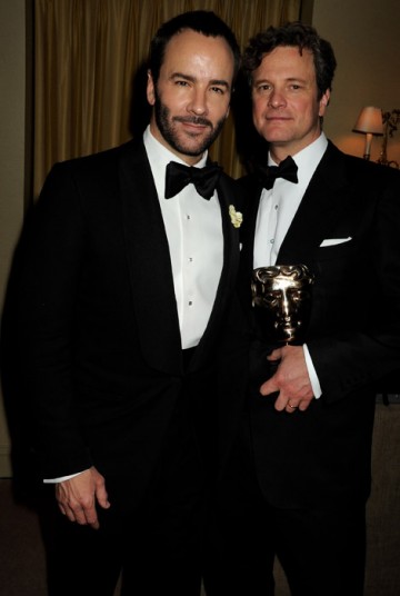 A Single Man director Tom Ford with Leading Actor winner Colin Firth at the Official Soho House and Grey Goose party for the Orange British Academy Film Awards.