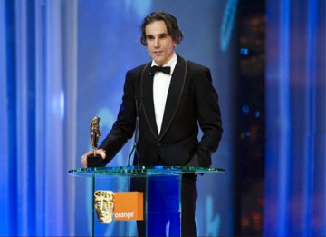 Daniel Day-Lewis accepts the Leading Actor BAFTA for his extraordinary performance as oil tycoon Daniel Plainview in Paul Thomas Anderson's There will Be Blood (pic: BAFTA / Camera Press).