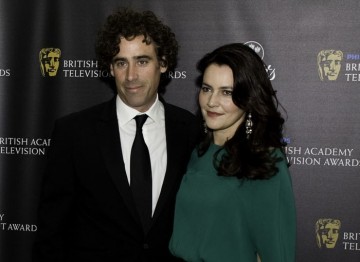 Presenter of the British Academy Television Craft Awards Stephen Mangan arrives at the party with his guest. (Pic: BAFTA/Alexandra Thompson)