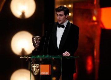 Nowhere Boy actor Aaron Johnson presents the Music Award (BAFTA/Brian Ritchie).