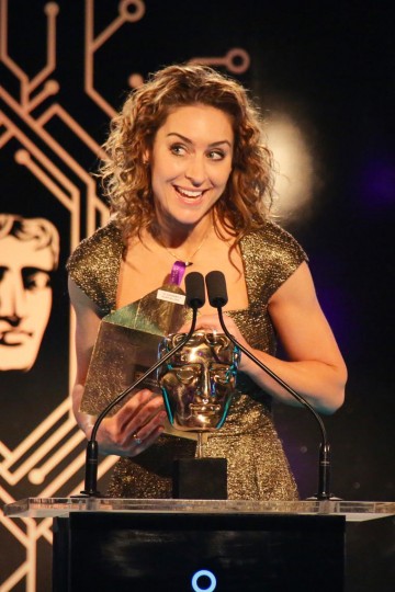 Amy Williams presents the award for Sport