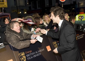 The Frost/Nixon star made time to sign autographs for the hoards of film fans on the red carpet (BAFTA / Richard Kendal).