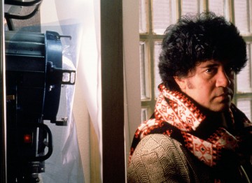 Almodóvar on the set of Tie Me Up! Tie Me Down! (1990) ©Mimmo Cattarinich