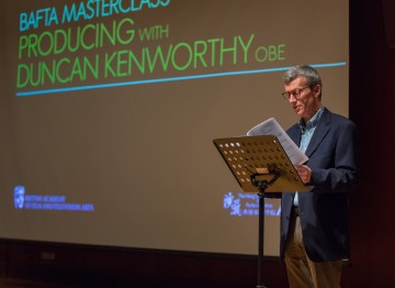 Duncan Kenworthy delivers a producing masterclass at the Hong Kong Academy for Performing Arts. 