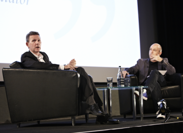 Logan was interviewed by writer and film critic Mark Salisbury. (Picture: BAFTA / J. Birch)