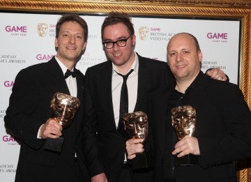 Presenter Danny Wallace and the winning team behind the dramatic thriller that asked “What would you do to save your son?” (Pic: BAFTA/Steve Butler)