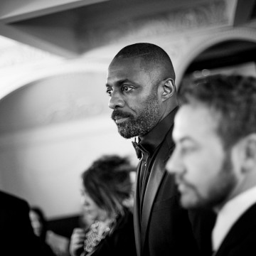 Idris Elba relaxes in the J. Kings Smoking Room at London's Royal Opera House
