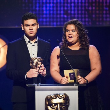 Josh and Amy Tapper present the BAFTA for Learning - Secondary at the British Academy Children's Awards in 2015