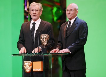 The two Sirs took a break from their West End production of Waiting for Godot to present the Director award (BAFTA / Marc Hoberman).