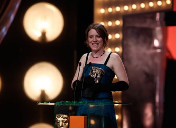 Director Emma Lazenby wins the Short Animation award with her film Mother of Many (BAFTA/Brian Ritchie).