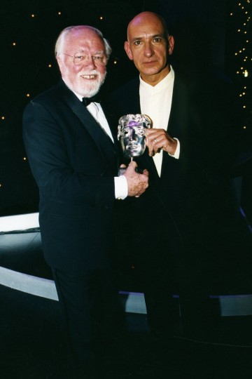 Attenborough with his Special Award to mark his 25 years as Vice-President of the Academy in 1994.